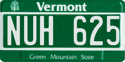VT license plate NUH625