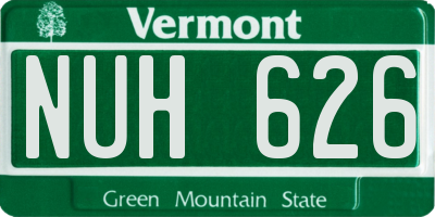 VT license plate NUH626