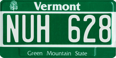 VT license plate NUH628