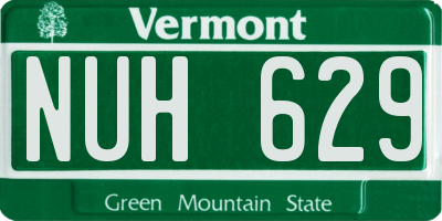 VT license plate NUH629