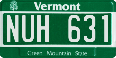 VT license plate NUH631