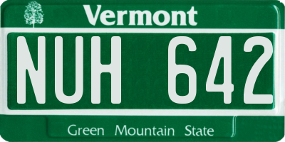 VT license plate NUH642