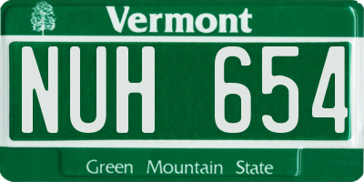 VT license plate NUH654