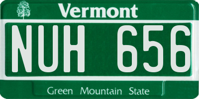 VT license plate NUH656