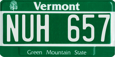 VT license plate NUH657