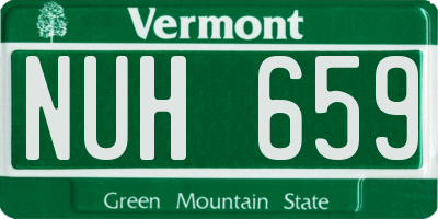 VT license plate NUH659