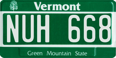 VT license plate NUH668
