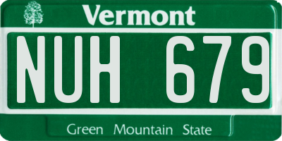 VT license plate NUH679