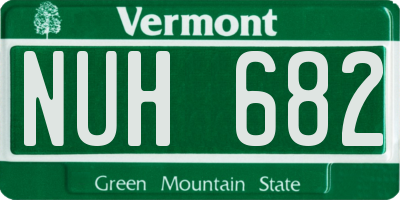 VT license plate NUH682