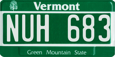 VT license plate NUH683