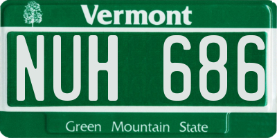 VT license plate NUH686