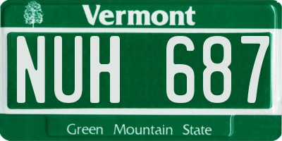 VT license plate NUH687