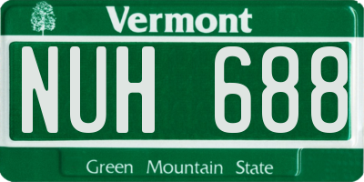 VT license plate NUH688