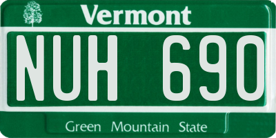 VT license plate NUH690