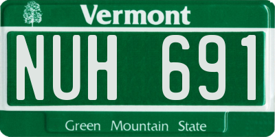 VT license plate NUH691