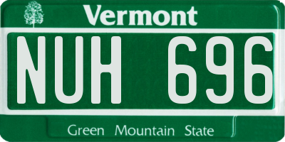 VT license plate NUH696