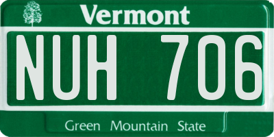 VT license plate NUH706