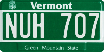 VT license plate NUH707