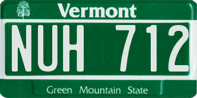 VT license plate NUH712