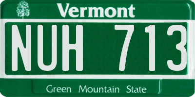 VT license plate NUH713