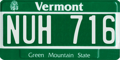 VT license plate NUH716