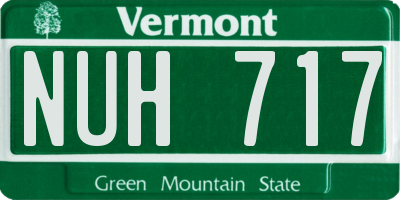 VT license plate NUH717