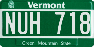 VT license plate NUH718