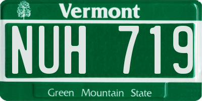 VT license plate NUH719
