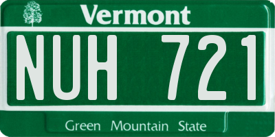 VT license plate NUH721