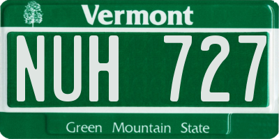 VT license plate NUH727