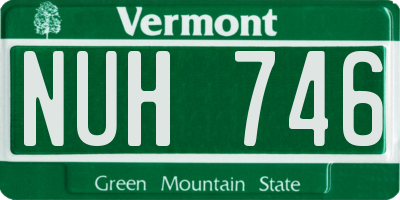 VT license plate NUH746