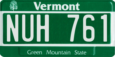 VT license plate NUH761