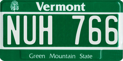 VT license plate NUH766
