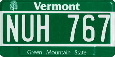 VT license plate NUH767
