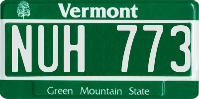 VT license plate NUH773