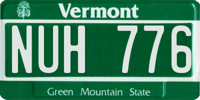 VT license plate NUH776