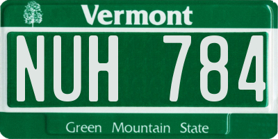 VT license plate NUH784