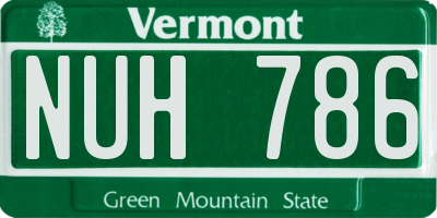 VT license plate NUH786