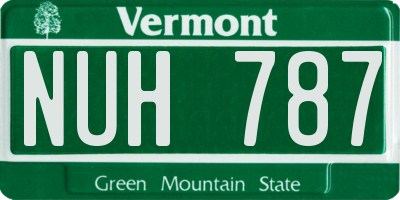 VT license plate NUH787