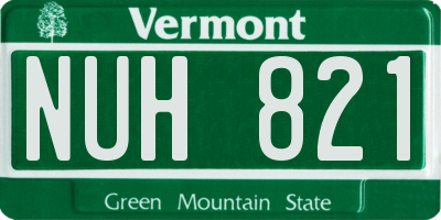 VT license plate NUH821