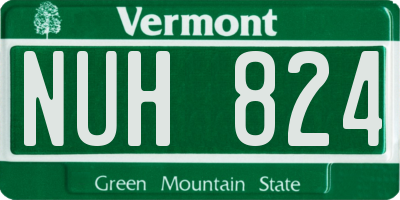 VT license plate NUH824