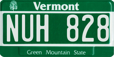 VT license plate NUH828