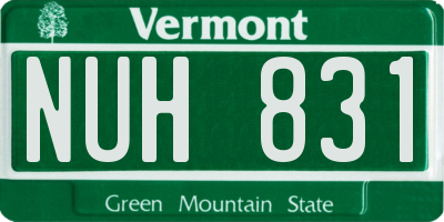 VT license plate NUH831