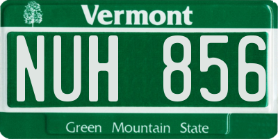 VT license plate NUH856