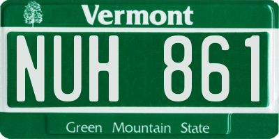 VT license plate NUH861