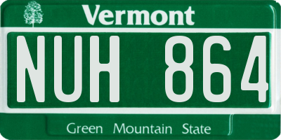 VT license plate NUH864