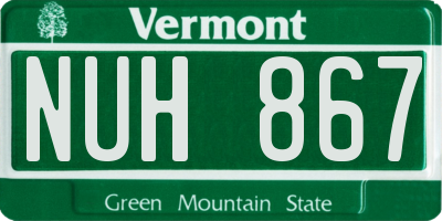 VT license plate NUH867