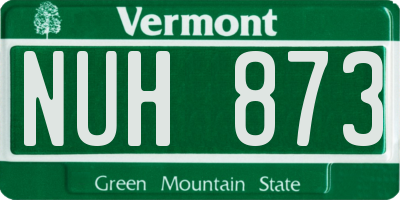 VT license plate NUH873