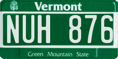 VT license plate NUH876