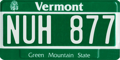 VT license plate NUH877